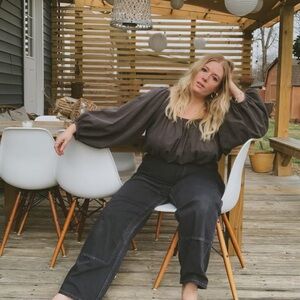 Rudy Jude Gather Blouse — Ink — Small